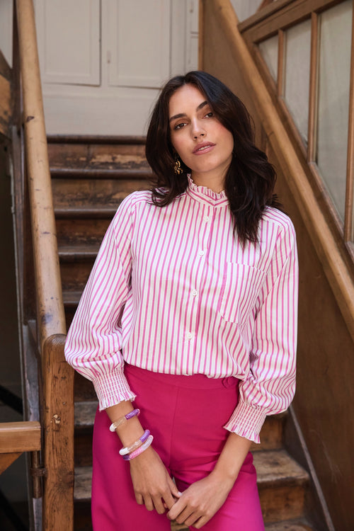 Chemise Peppa rayée rose