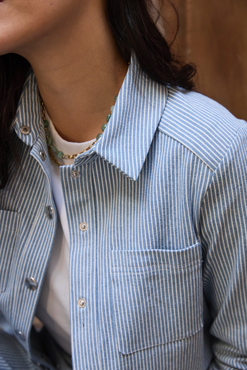 Veste Bréhat denim rayé