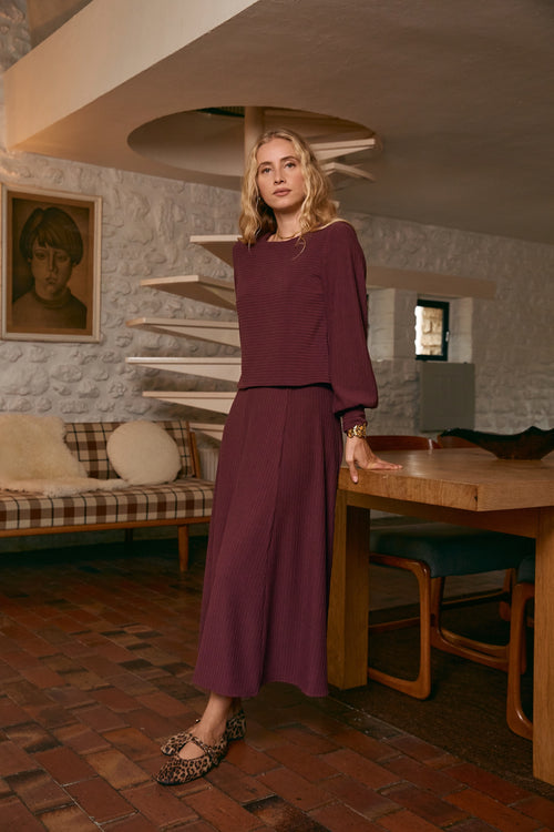 Top Loulou maille prune (dispo le 17.10)