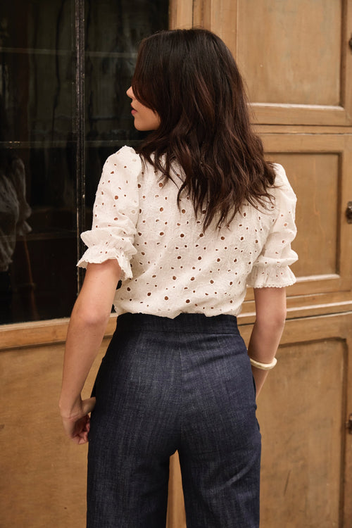 Blouse Annie brodée écrue