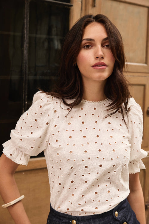 Blouse Annie brodée écrue