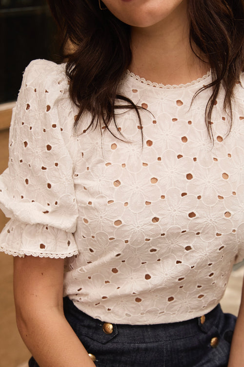 Blouse Annie brodée écrue