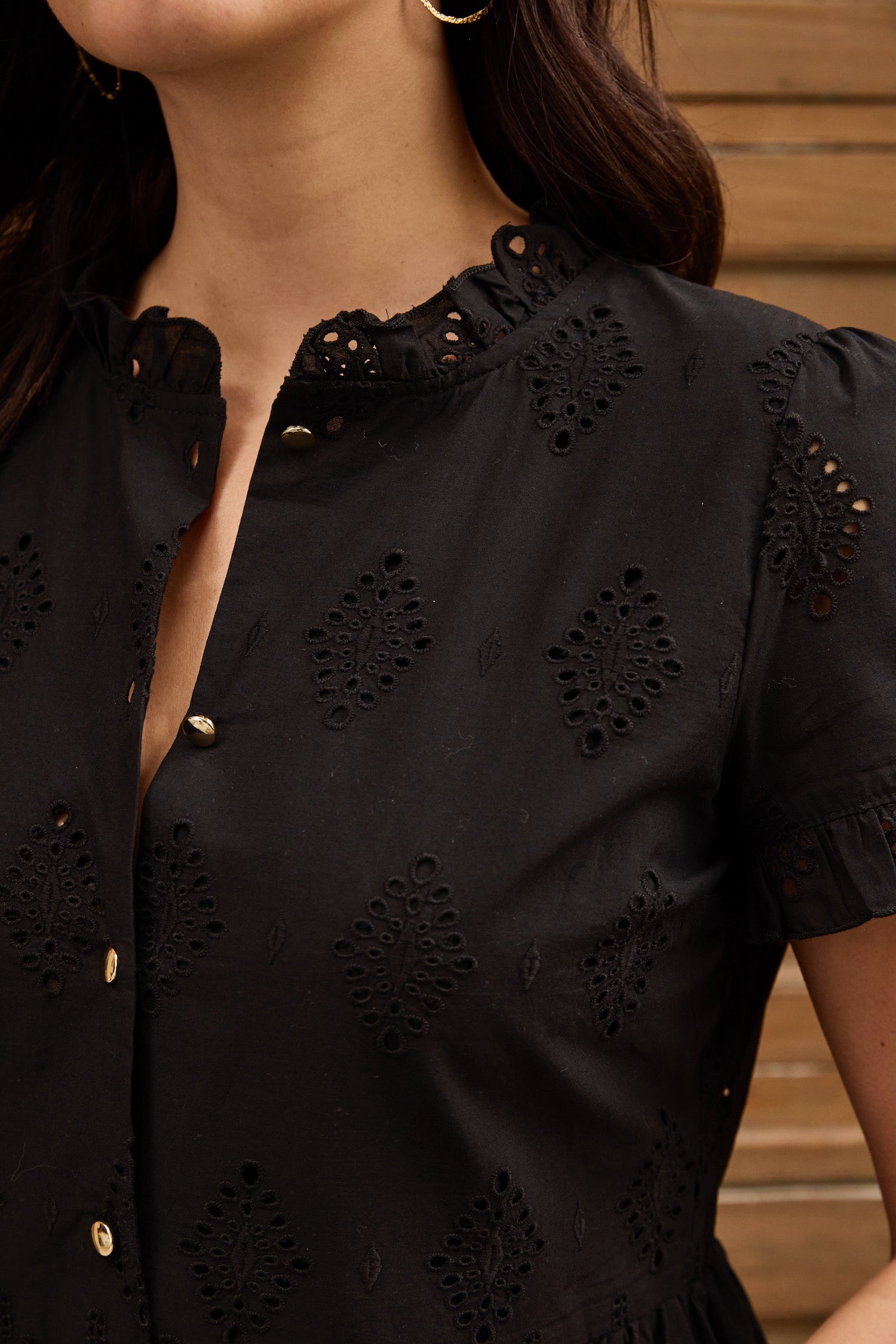 Robe Cassis brodée noire
