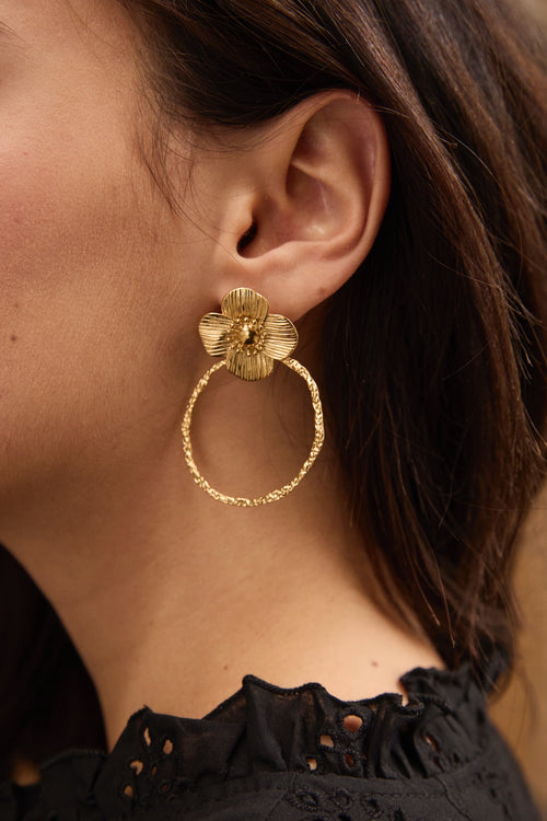 Boucles d'oreilles Boutons d'or