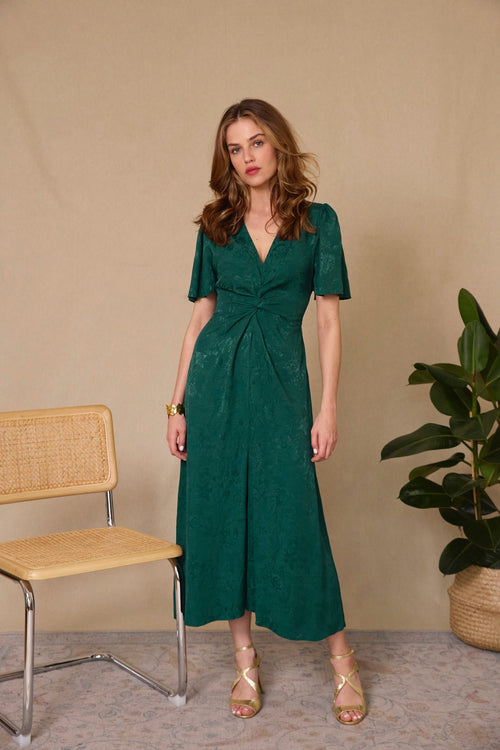 Robe Catherine vert foncé