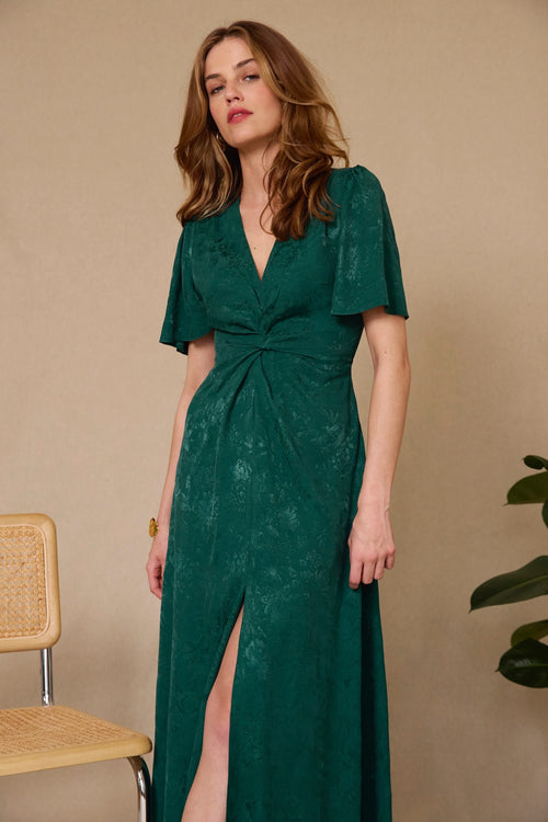 Robe Catherine vert foncé