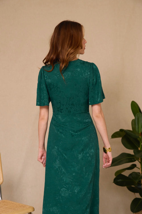 Robe Catherine vert foncé