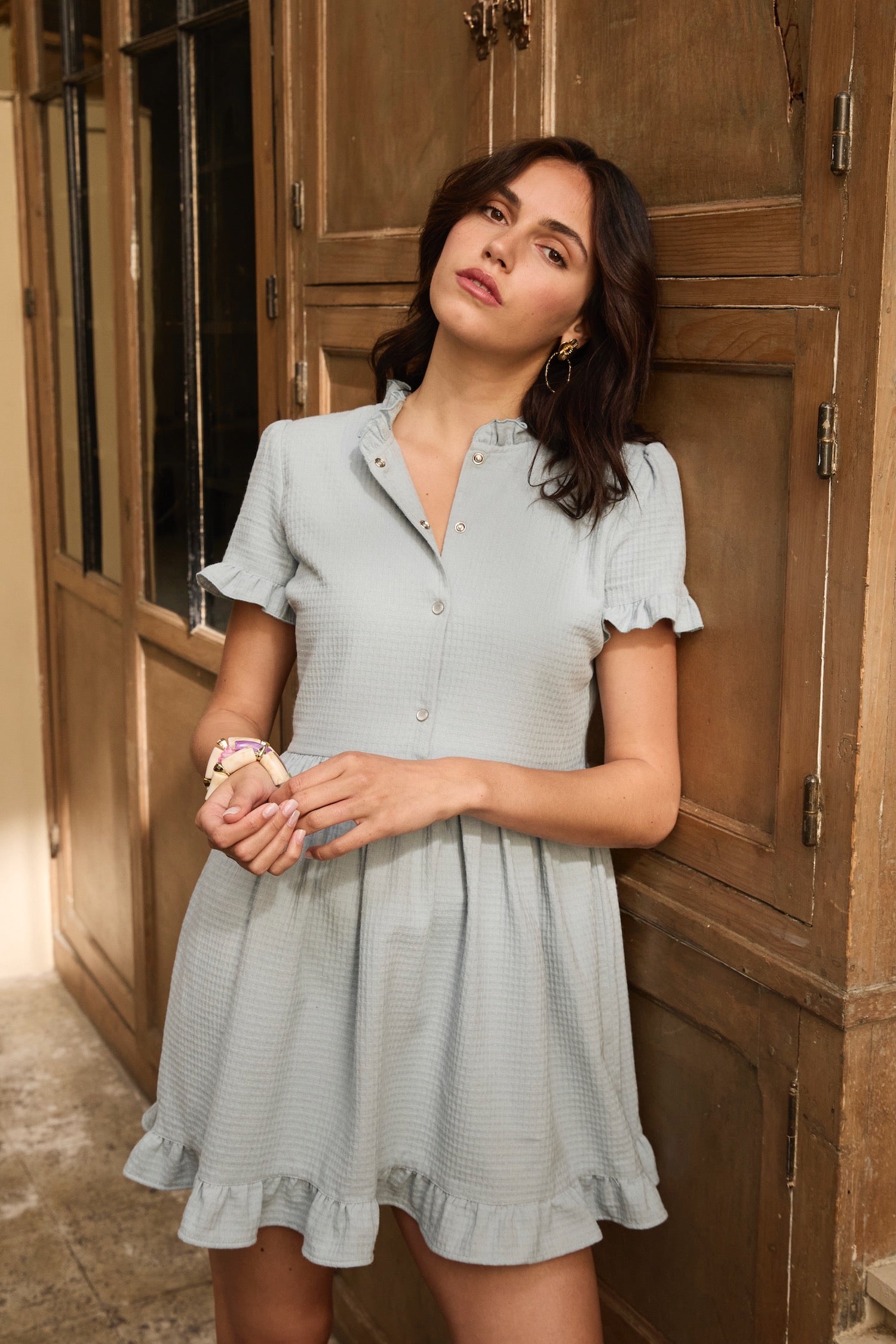 Robe Cassis bleu clair