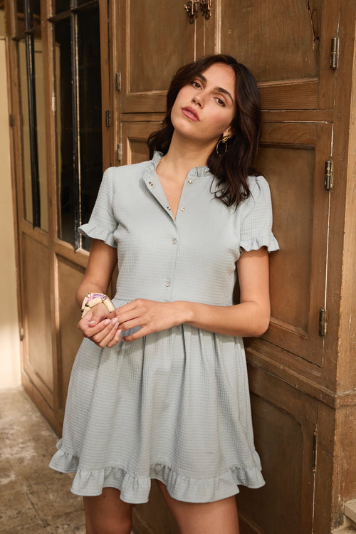 Robe Cassis bleu clair