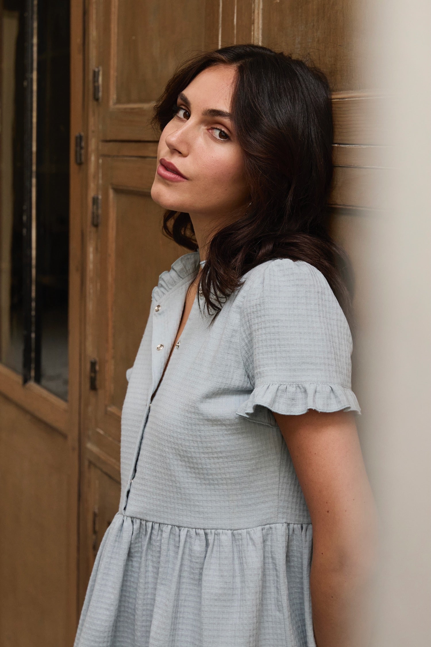 Robe Cassis bleu clair