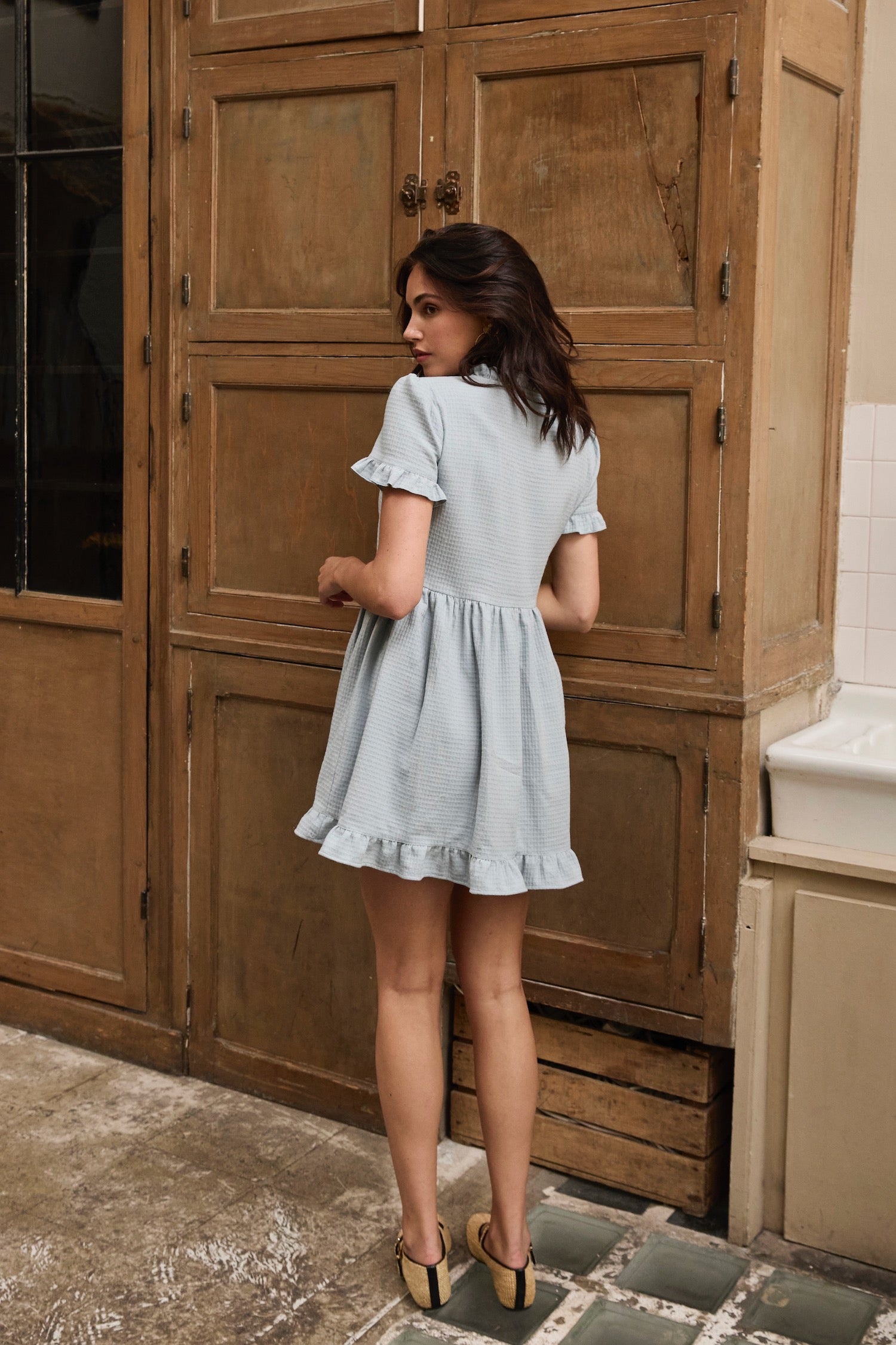 Robe Cassis bleu clair